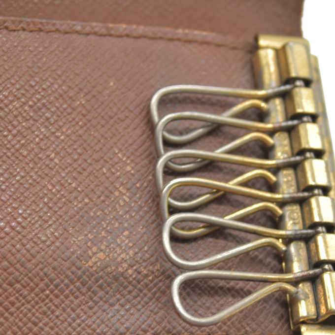 $345 Louis Vuitton Monogram Multicles 6 Ring Key Case Brown CT0050