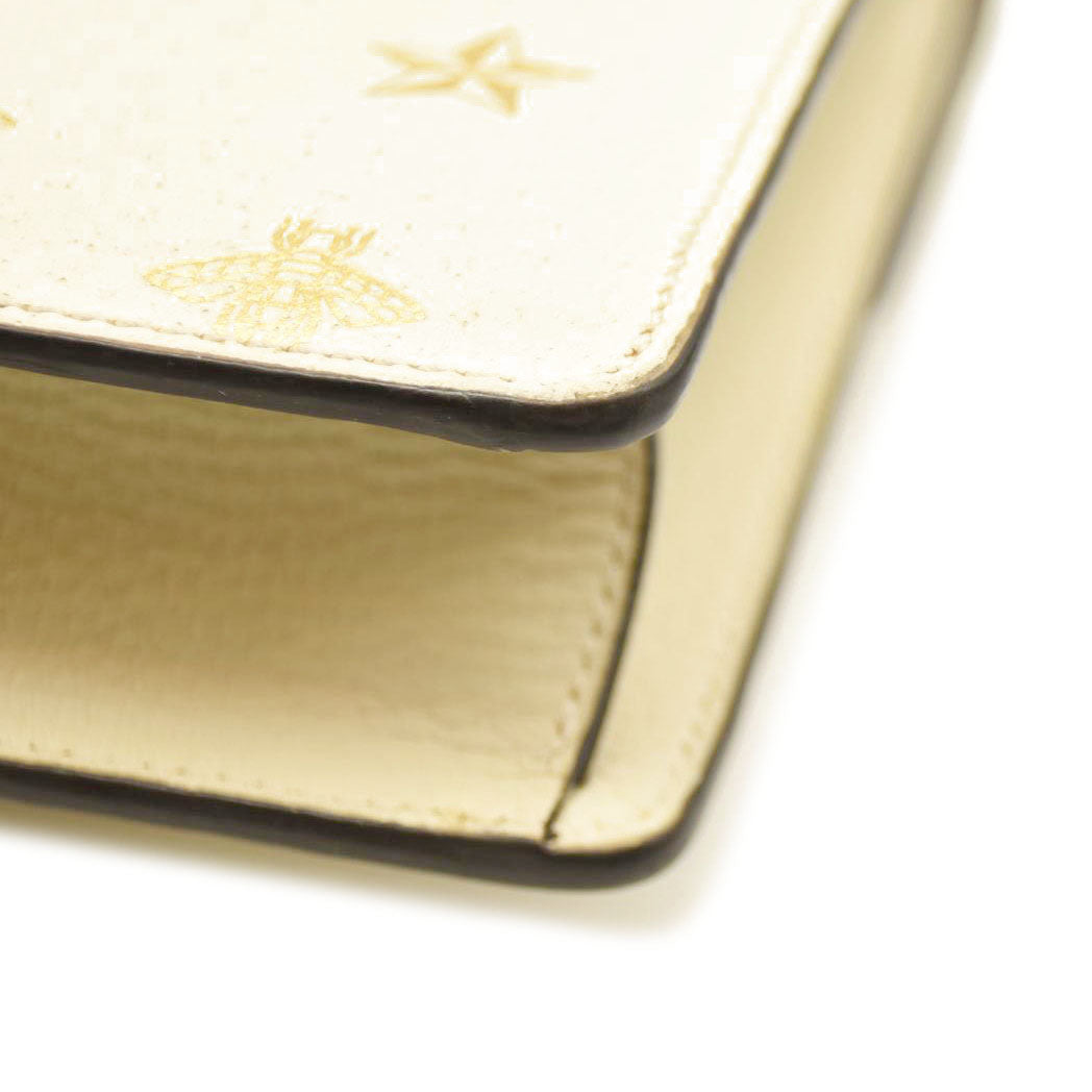 Gucci  Calfskin Small Sylvie Shoulder Bag Off White