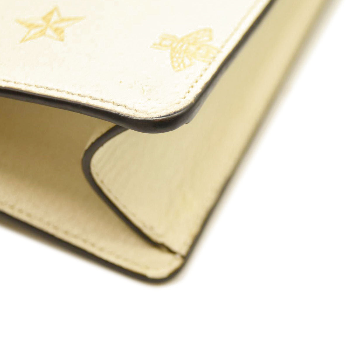 Gucci  Calfskin Small Sylvie Shoulder Bag Off White