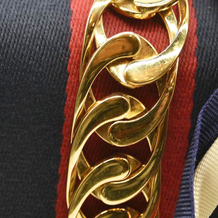 Gucci  Calfskin Small Sylvie Shoulder Bag Off White