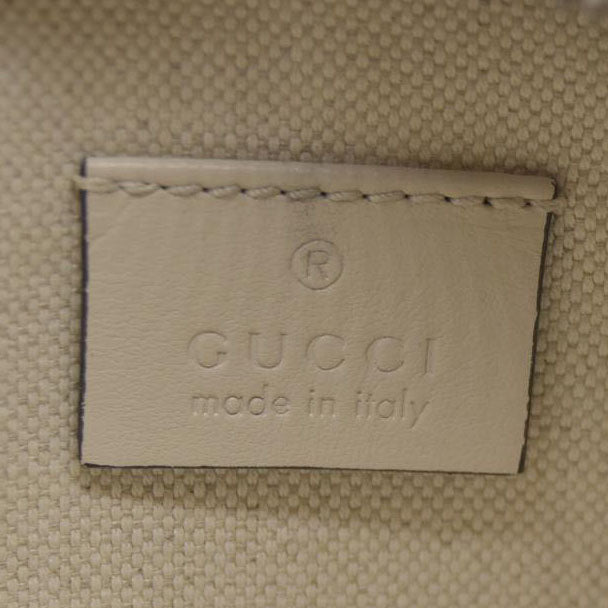 $950 Gucci  Calfskin GG Tennis Embossed Belt Bag Mystic White