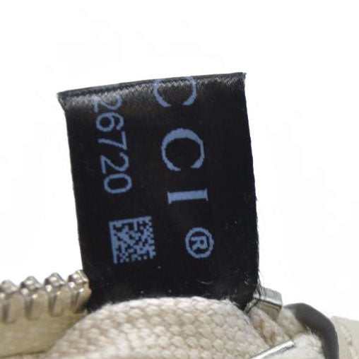 $950 Gucci  Calfskin GG Tennis Embossed Belt Bag Mystic White