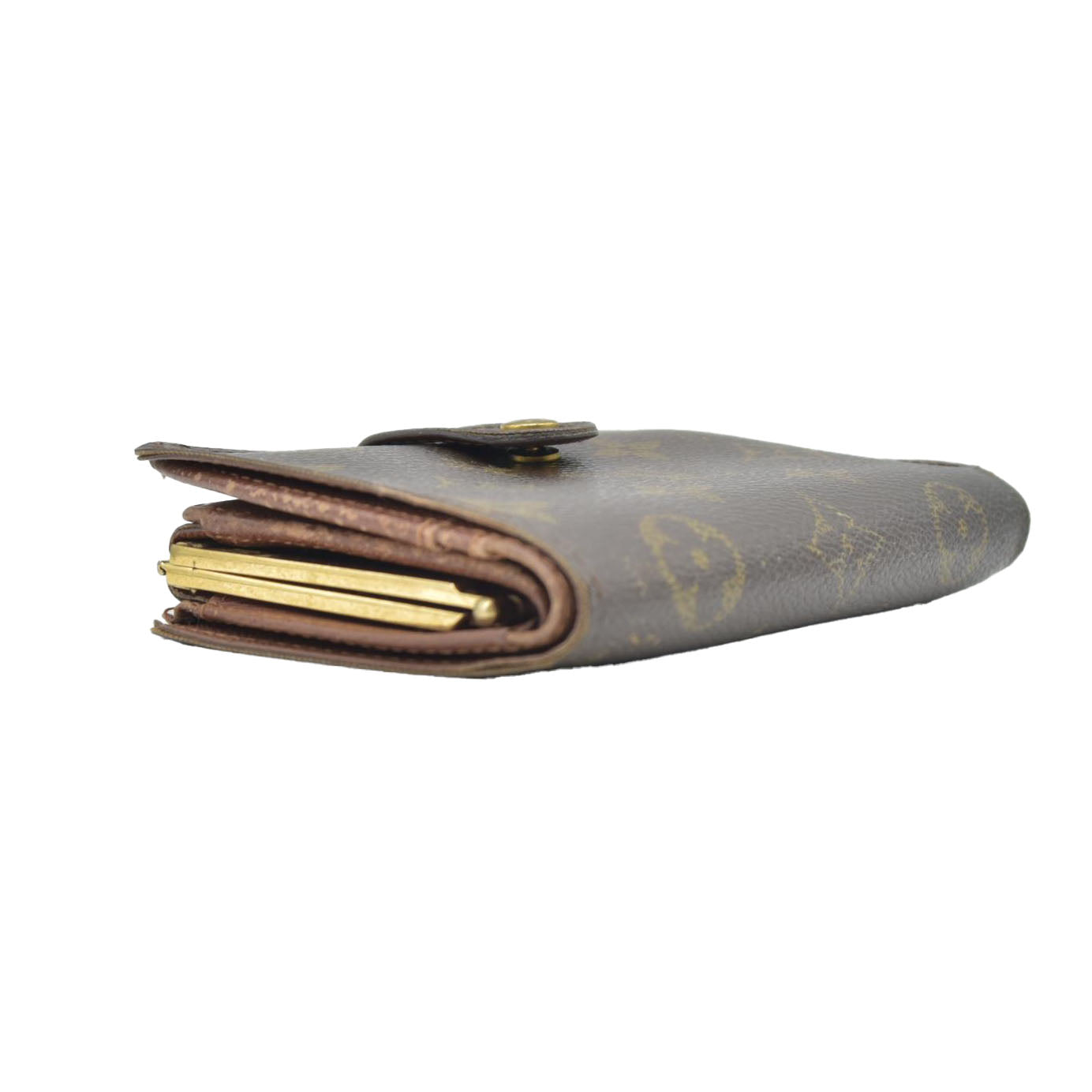 $750 2005 Louis Vuitton Kisslock French Wallet CA0015