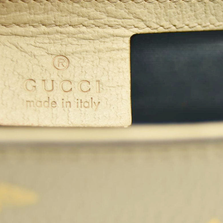 Gucci  Calfskin Small Sylvie Shoulder Bag Off White