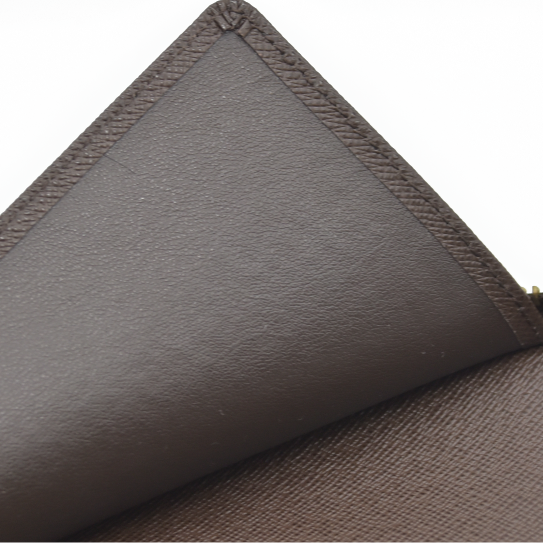 $1060 Louis Vuitton Damier Zippy Zip Around Organizer Long Wallet Brown CA4102