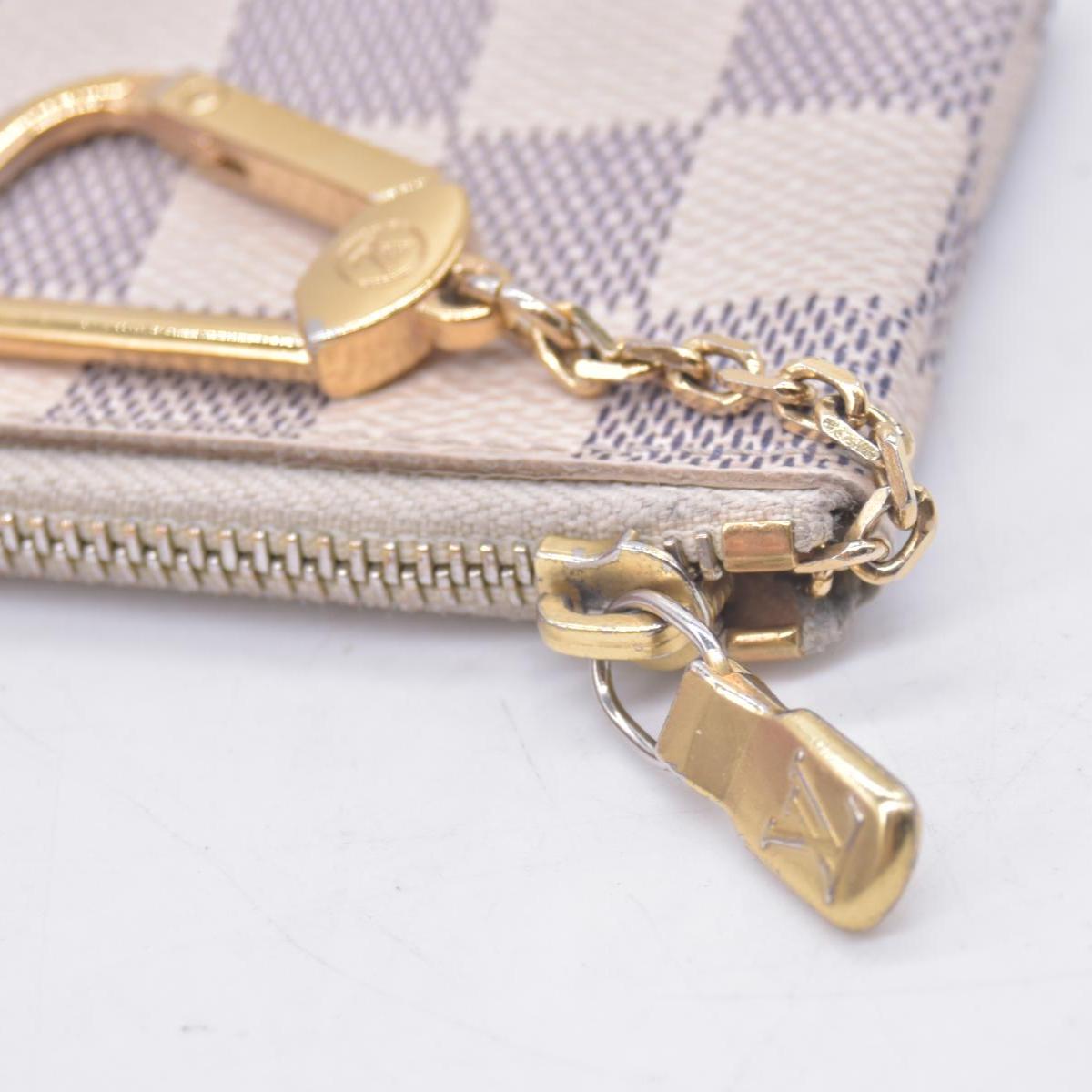 $325 2008 LOUIS VUITTON Damier Azur Cles Key Pouch GA0068 CONSIGNMENT 10021431