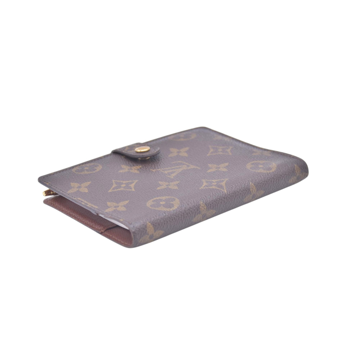 $415 2001 LOUIS VUITTON Monogram Agenda PM Small Ring Planner Cover Brown CA1011 CONSIGNMENT 10021429