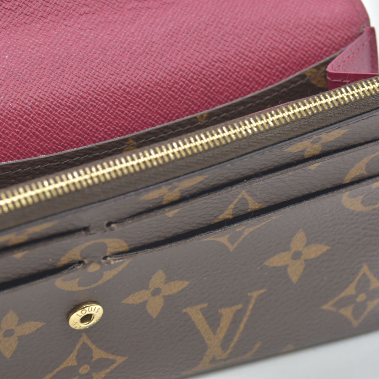 $615 Louis Vuitton Monogram Portefeuille Emilie Long Bifold Wallet Brown CN4109