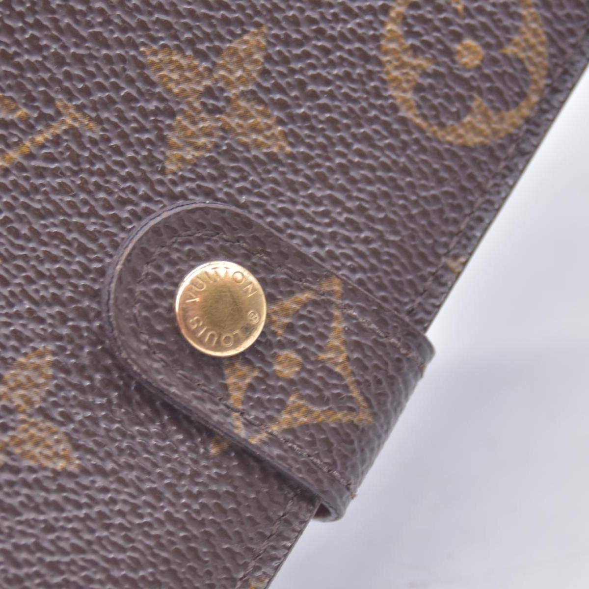 $415 2001 LOUIS VUITTON Monogram Agenda PM Small Ring Planner Cover Brown CA1011 CONSIGNMENT 10021429