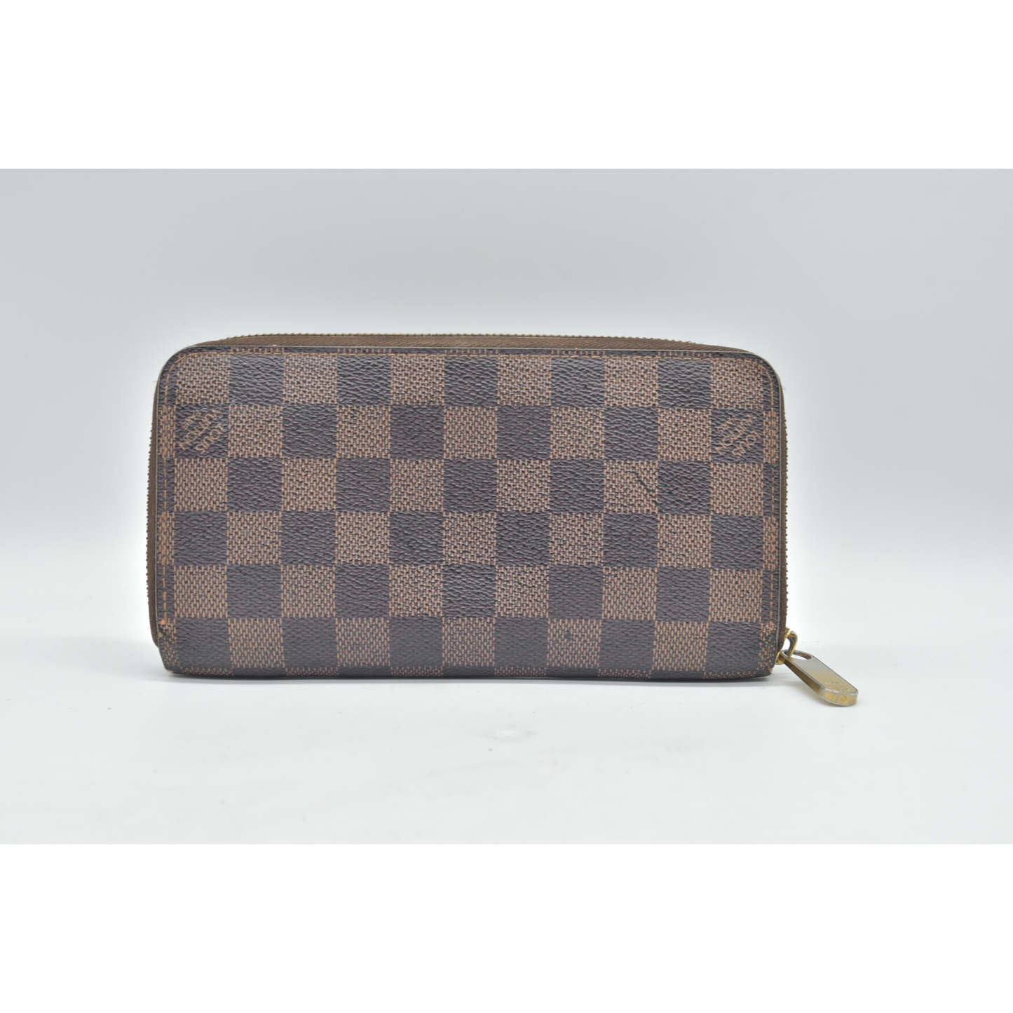 Louis Vuitton Damier Zippy Zip Around Long Wallet Purse Brown CA4019