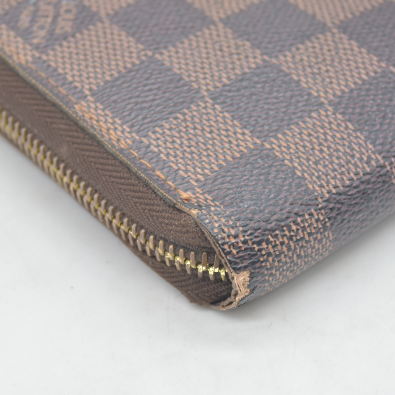 Louis Vuitton Damier Zippy Zip Around Long Wallet Purse Brown CA4019