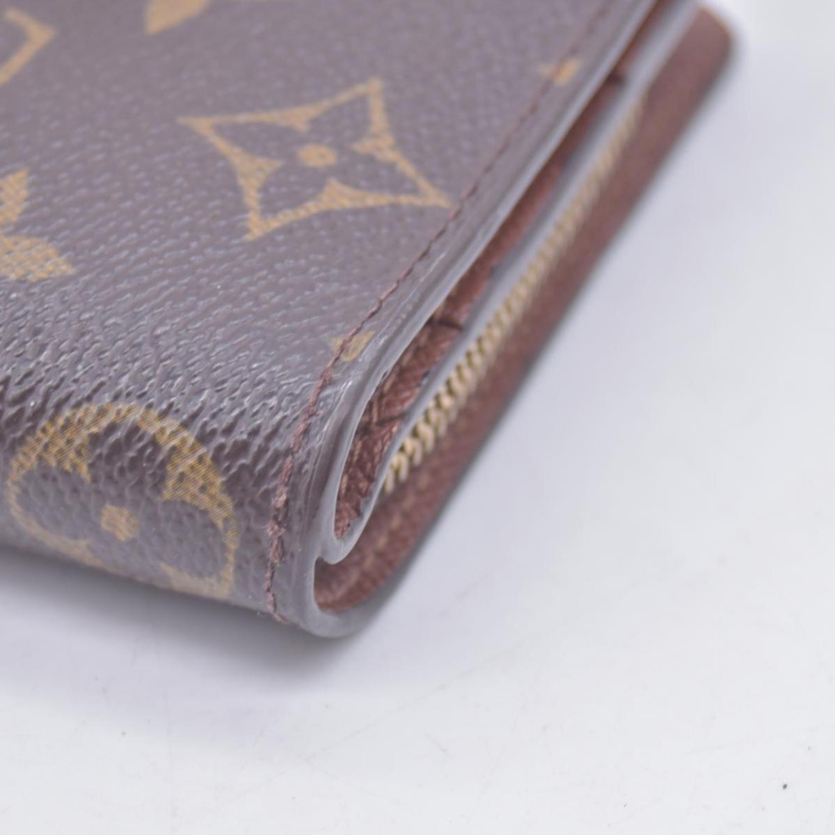$580 2003 LOUIS VUITTON Monogram Compact Zip Wallet Brown CT0053 CONSIGNMENT 10021430