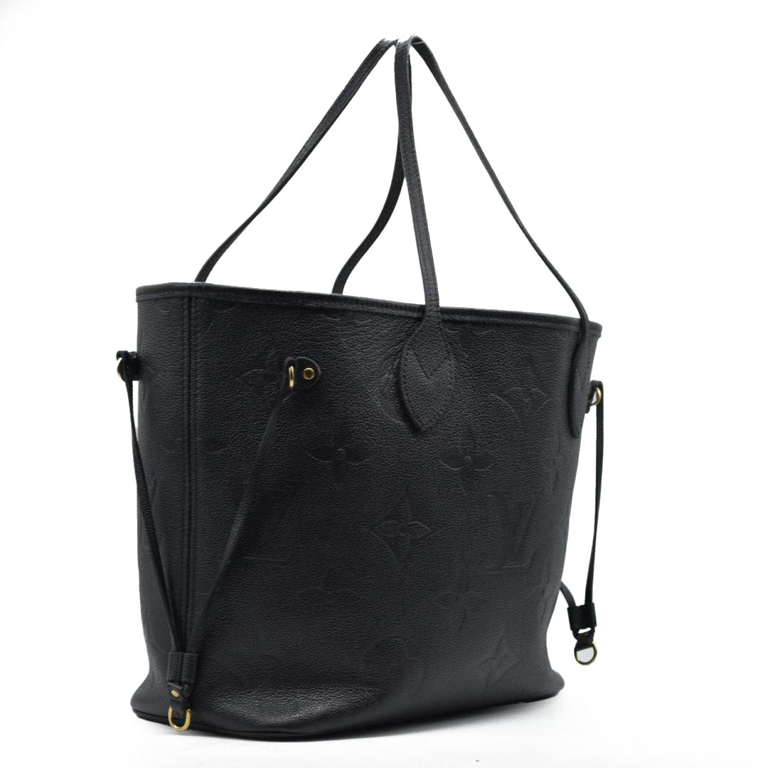 $2940 Louis Vuitton  Empreinte Monogram Giant Neverfull MM Black