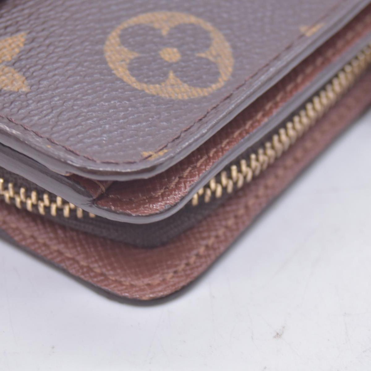 $580 2003 LOUIS VUITTON Monogram Compact Zip Wallet Brown CT0053 CONSIGNMENT 10021430