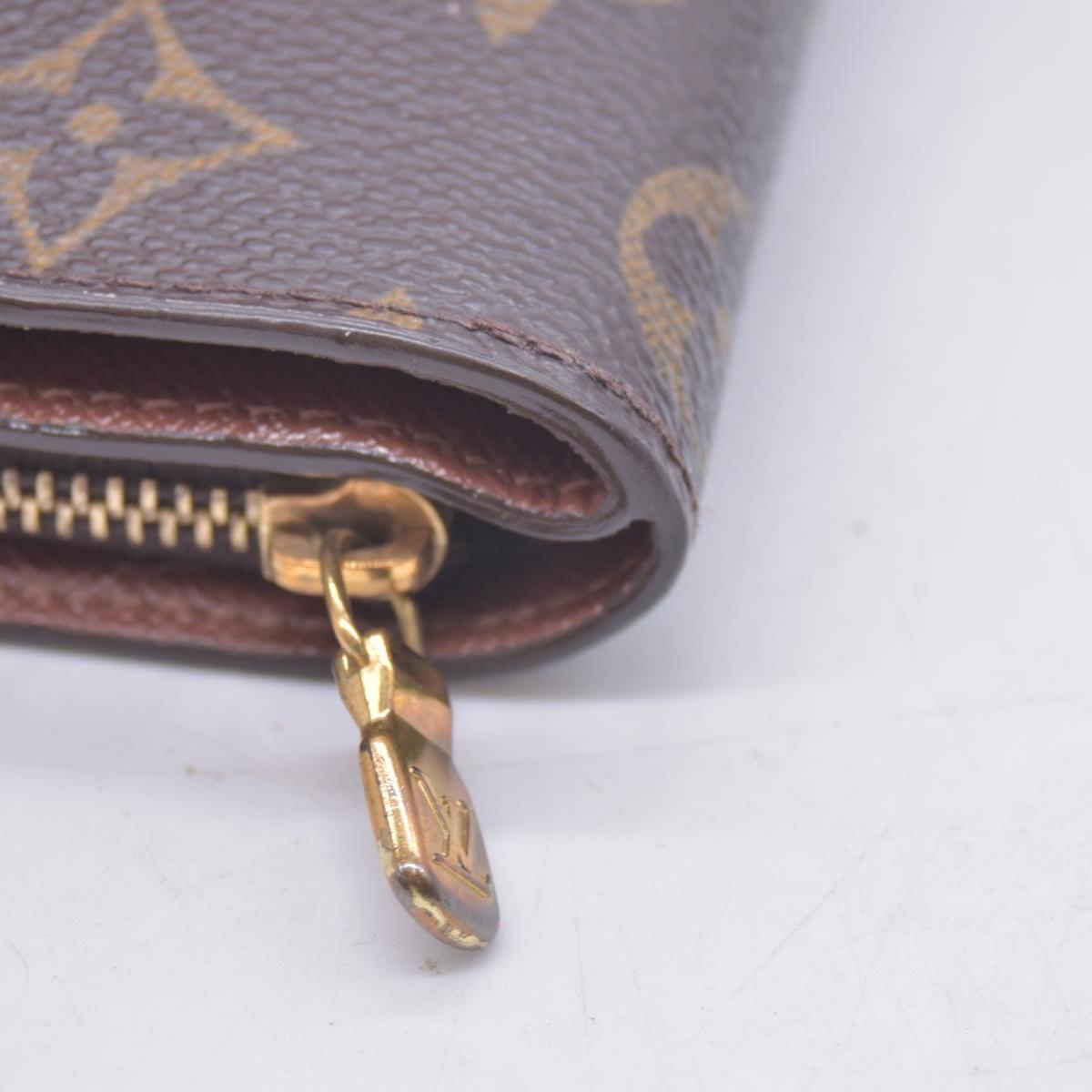 $580 2003 LOUIS VUITTON Monogram Compact Zip Wallet Brown CT0053 CONSIGNMENT 10021430
