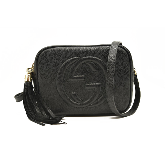 Gucci  Pebbled Calfskin Small Soho Disco Bag Black