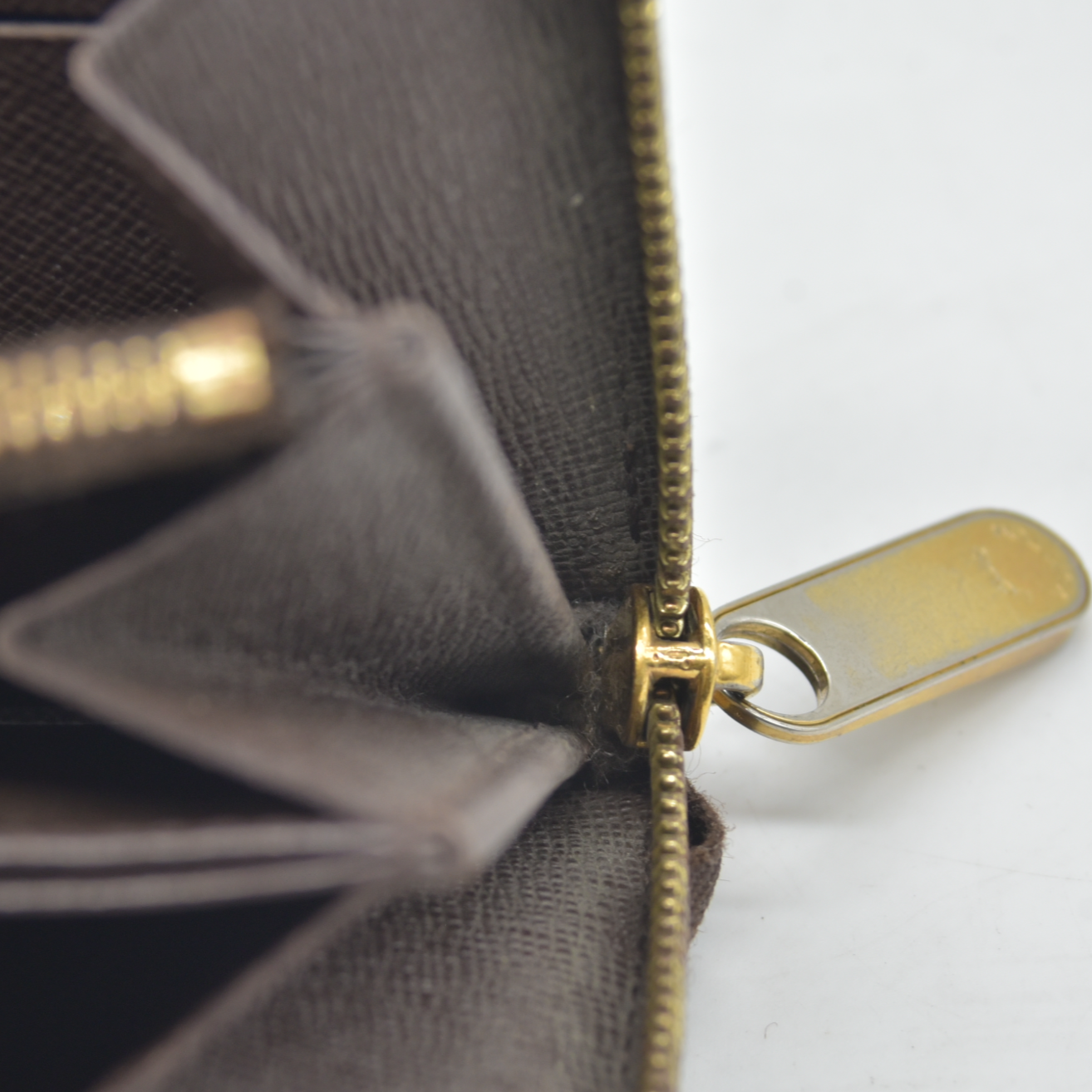 Louis Vuitton Damier Zippy Zip Around Long Wallet Purse Brown CA4019