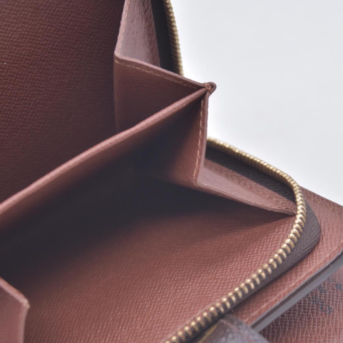 $580 2003 LOUIS VUITTON Monogram Compact Zip Wallet Brown CT0053 CONSIGNMENT 10021430