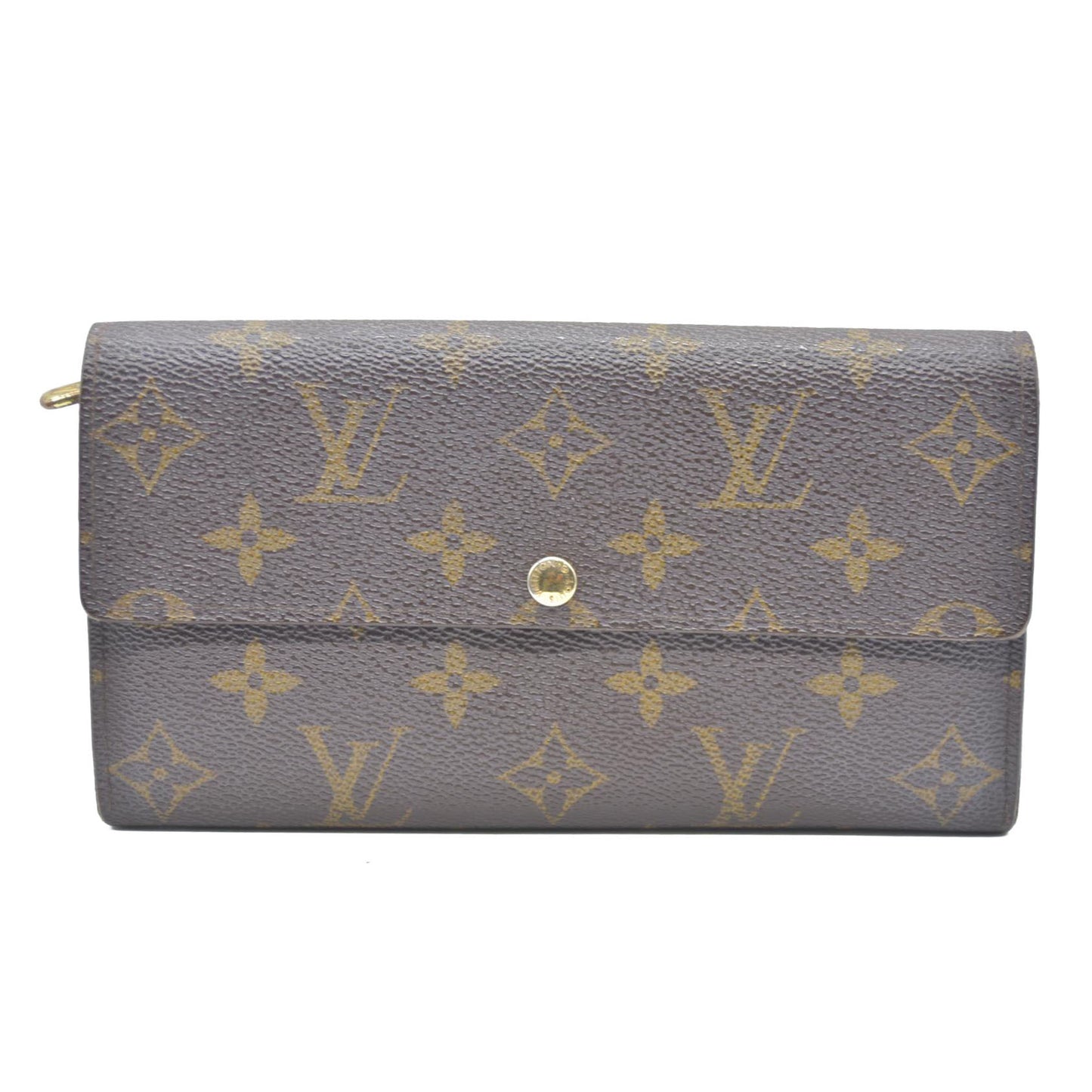 Louis Vuitton Monogram Portefeiulle Sarah Long Bifold Wallet Brown SD2122