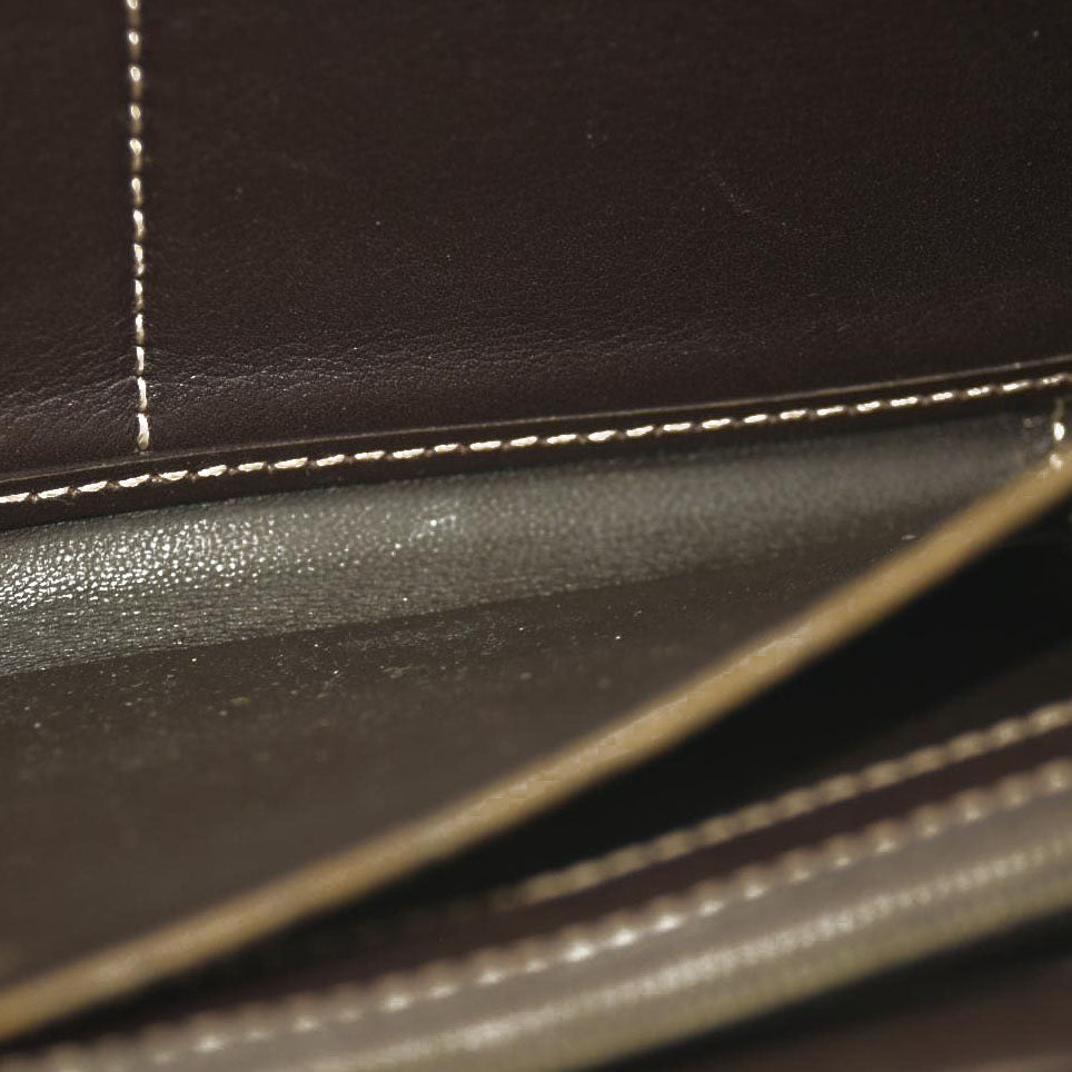 Gucci  Monogram Margaux Calfskin Lovely Zip Around Wallet Beige Ebony Cocoa