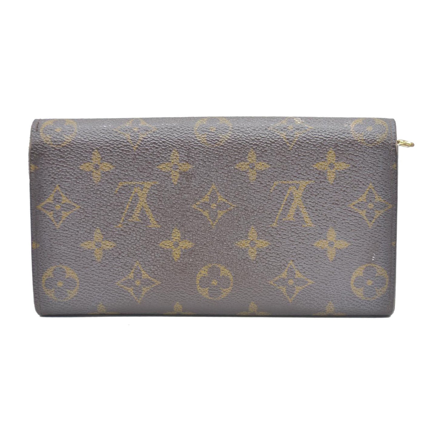 Louis Vuitton Monogram Portefeiulle Sarah Long Bifold Wallet Brown SD2122