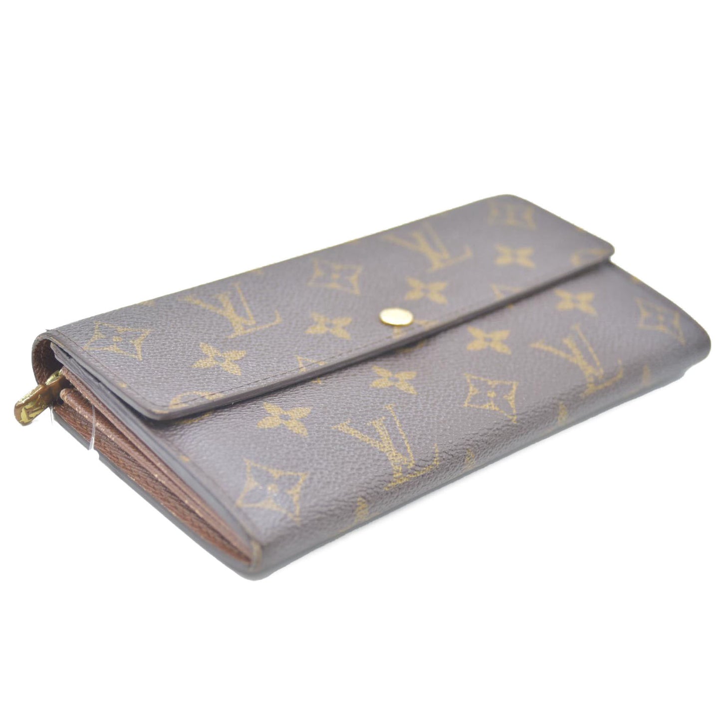 Louis Vuitton Monogram Portefeiulle Sarah Long Bifold Wallet Brown SD2122