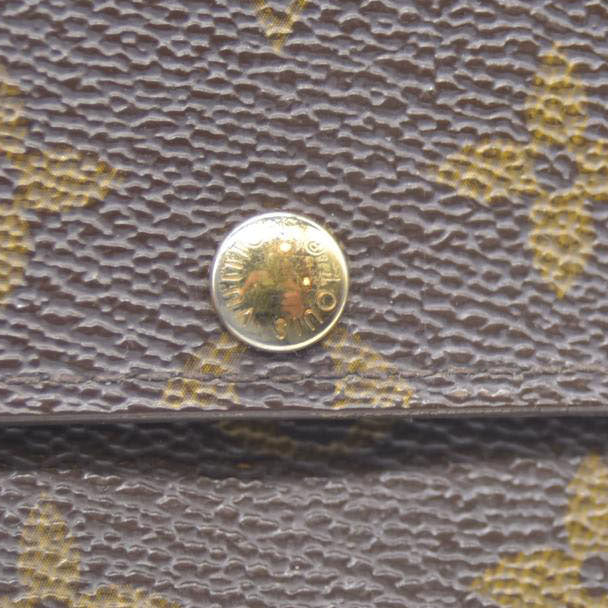 Louis Vuitton Monogram Portefeiulle Sarah Long Bifold Wallet Brown SD2122