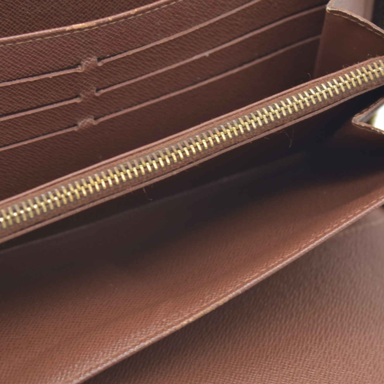 $1060 Louis Vuitton Monogram Zippy Zip Around Organizer Long Wallet Brown CA4135