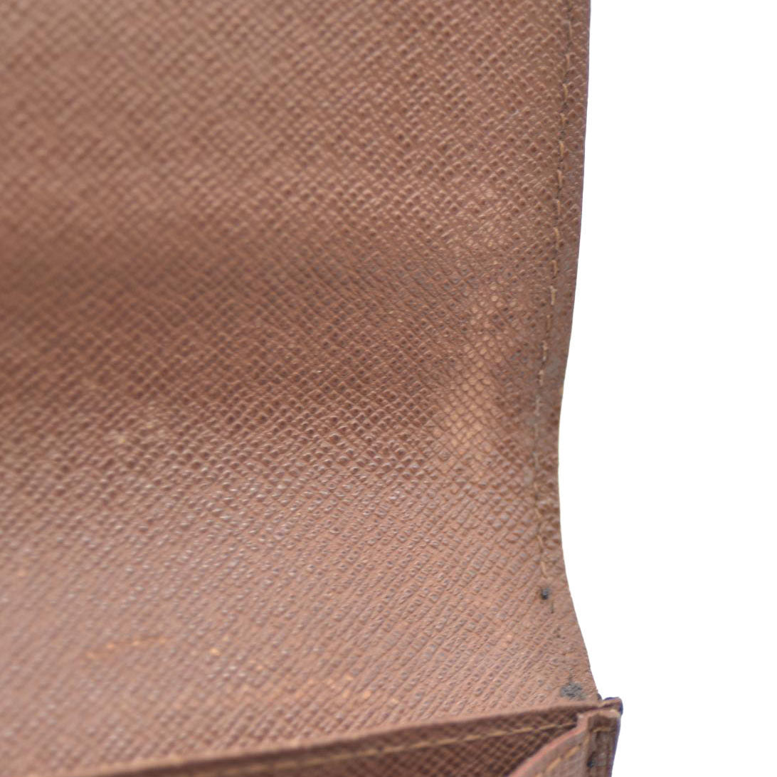 Louis Vuitton Monogram Portefeiulle Sarah Long Bifold Wallet Brown SD2122