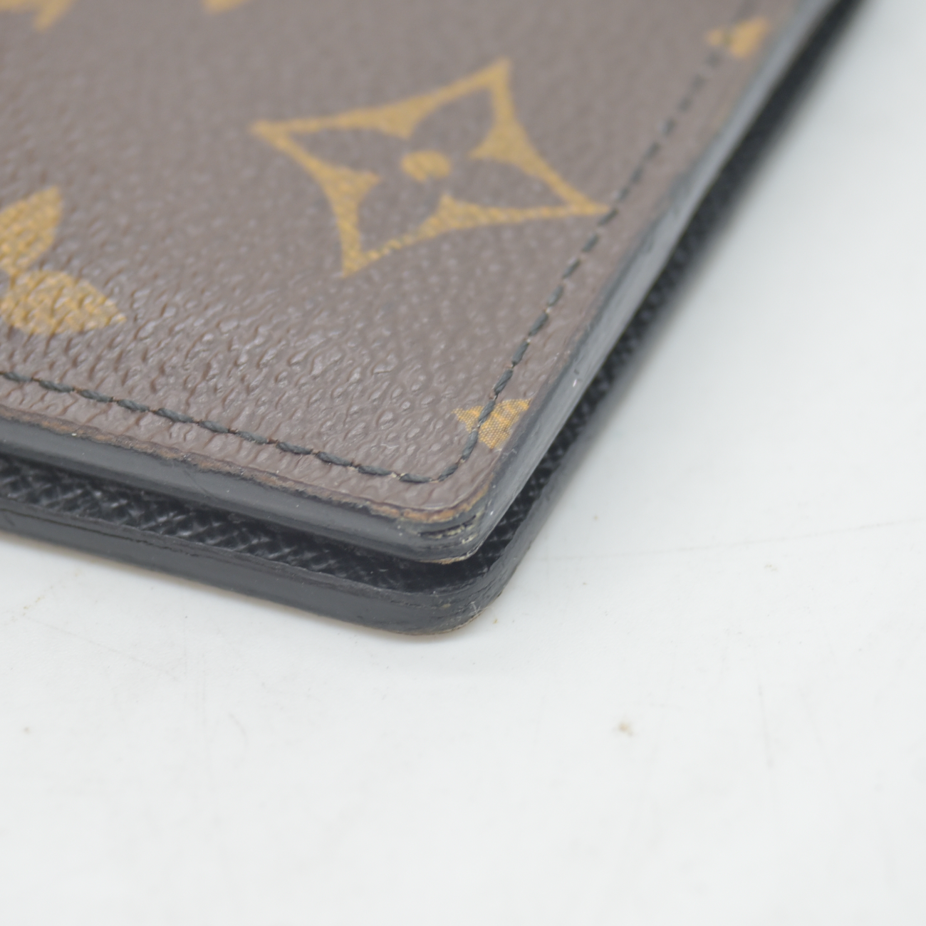 Louis Vuitton Monogram Macassar Organizer de Poche Black × Brown Card Case