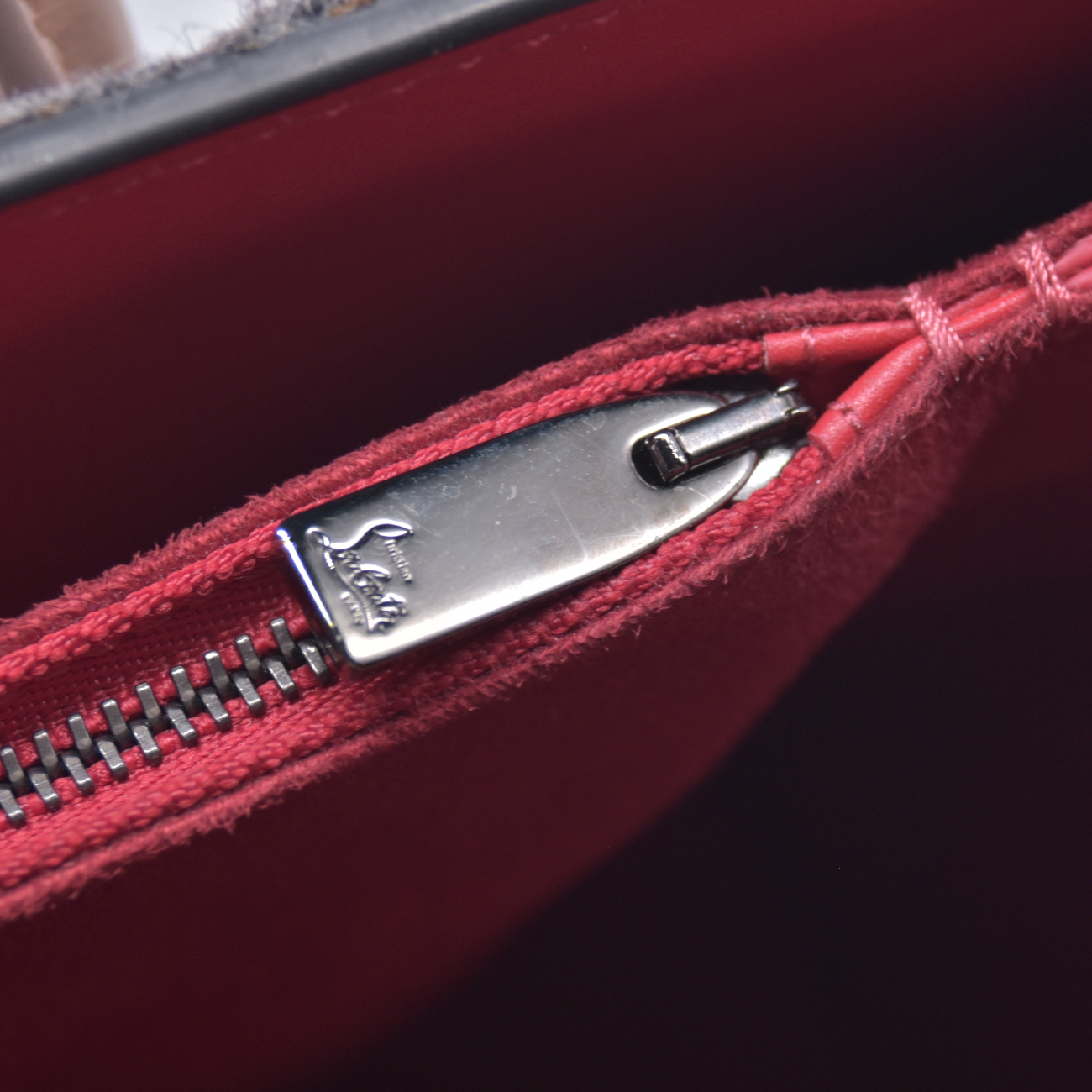 $3000 SPECIAL EDITION Christian Louboutin Felt Paloma Top Handle Bag