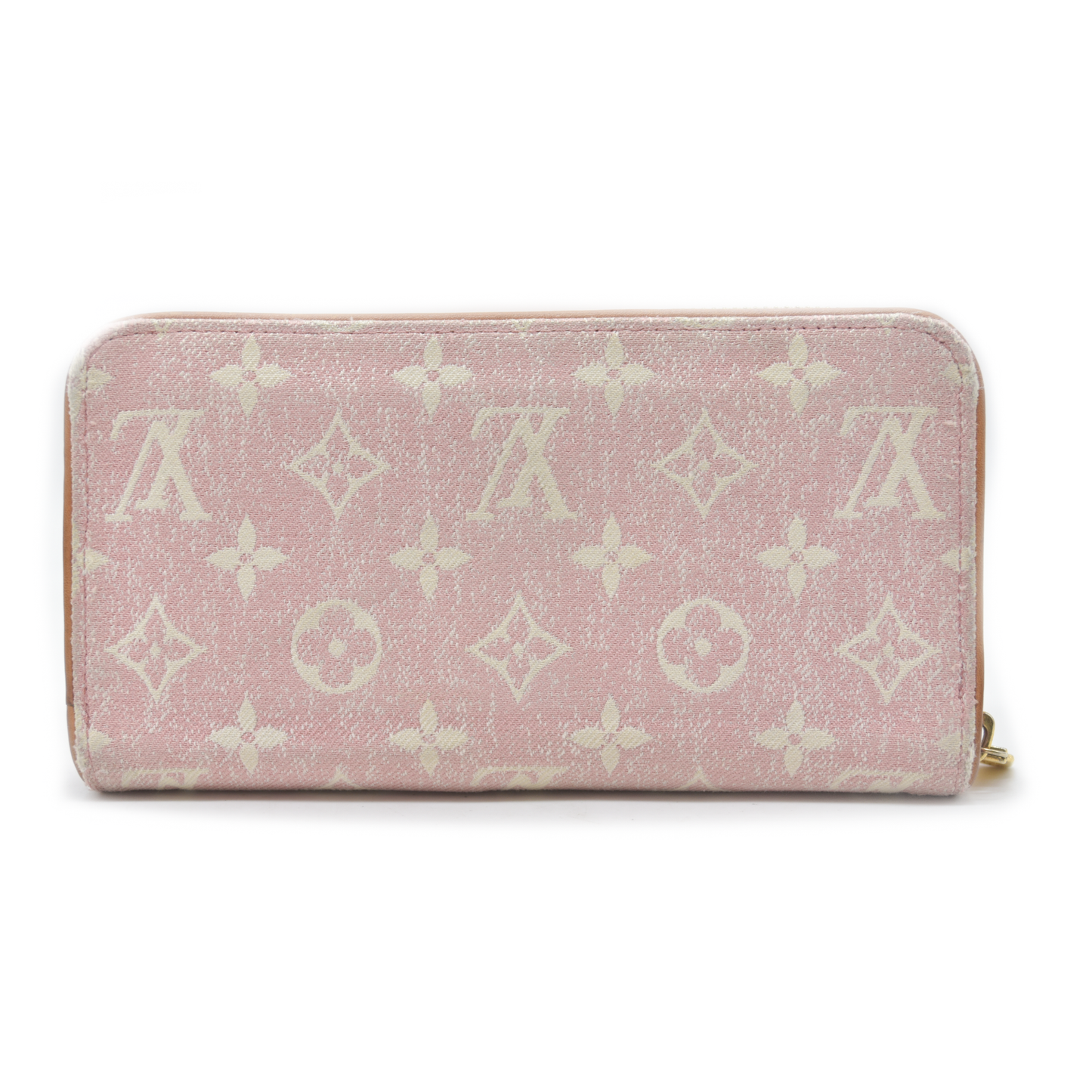 Louis Vuitton Pink Denim Monogram Jacquard Zippy Wallet RFID