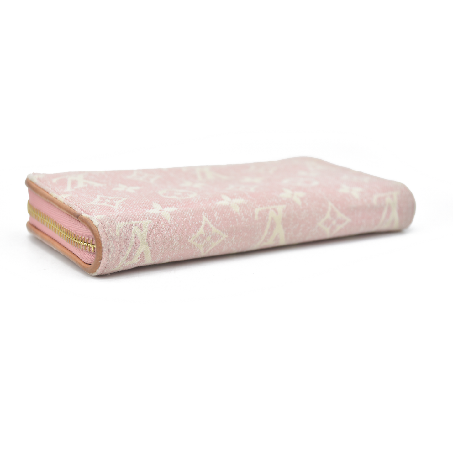 Louis Vuitton Pink Denim Monogram Jacquard Zippy Wallet RFID
