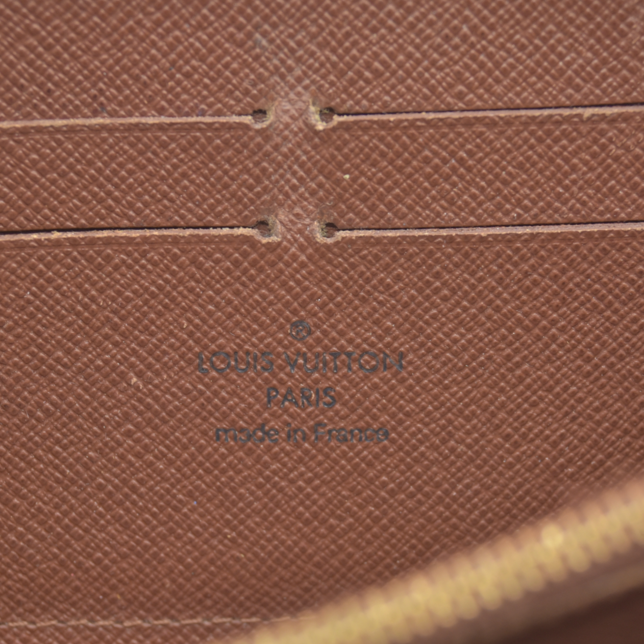 $915 Louis Vuitton Monogram Zippy Zip Around Long Wallet Purse Brown SP5017
