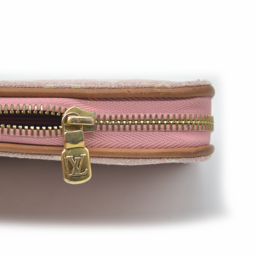 Louis Vuitton Pink Denim Monogram Jacquard Zippy Wallet RFID