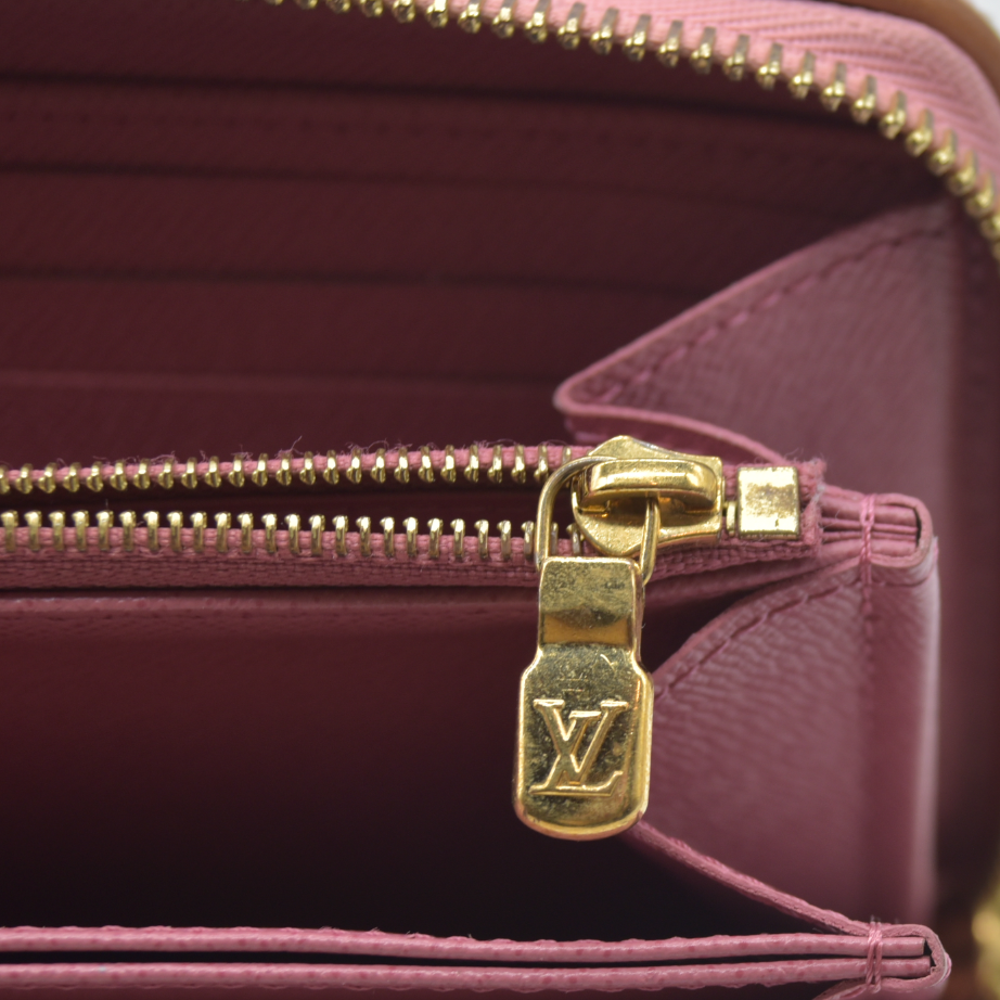 Louis Vuitton Pink Denim Monogram Jacquard Zippy Wallet RFID
