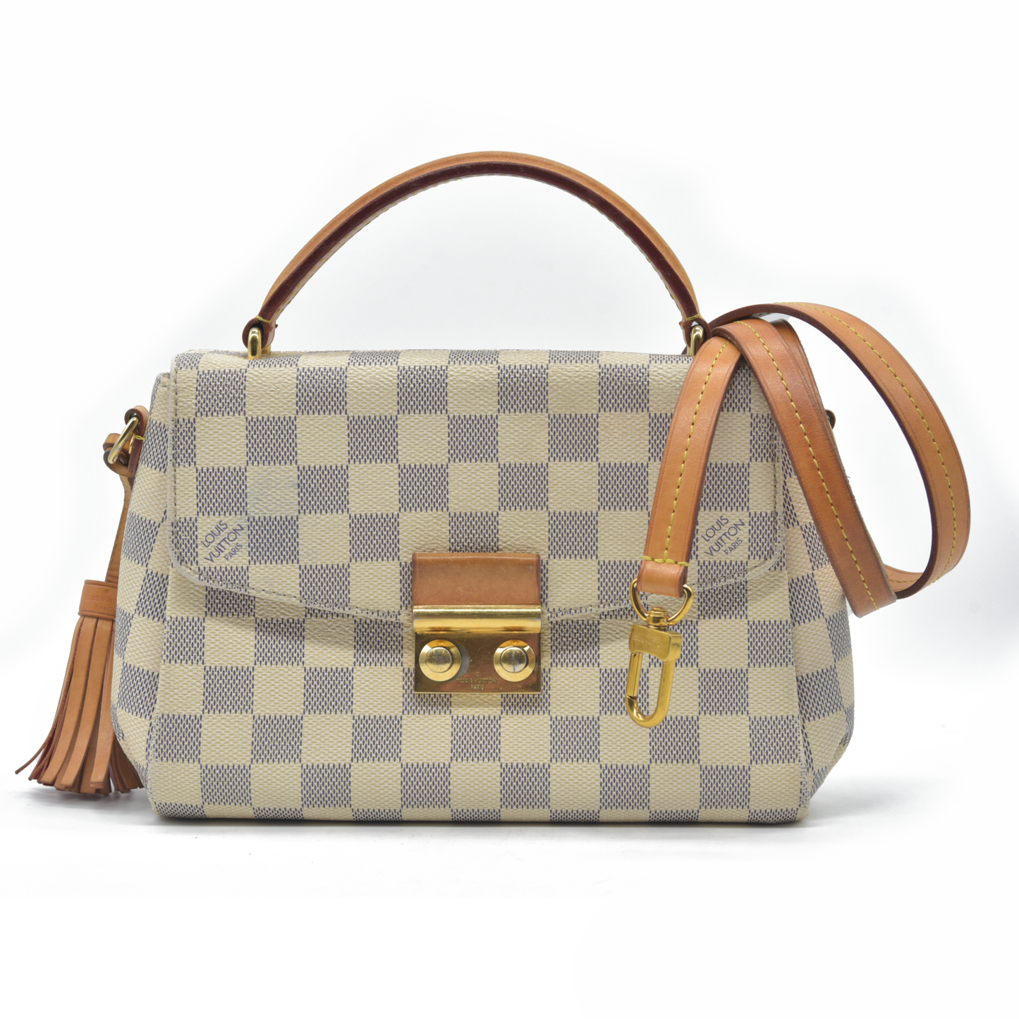 $2000 2017 Louis Vuitton Damier Azur Canvas Croisette Bag SD4127