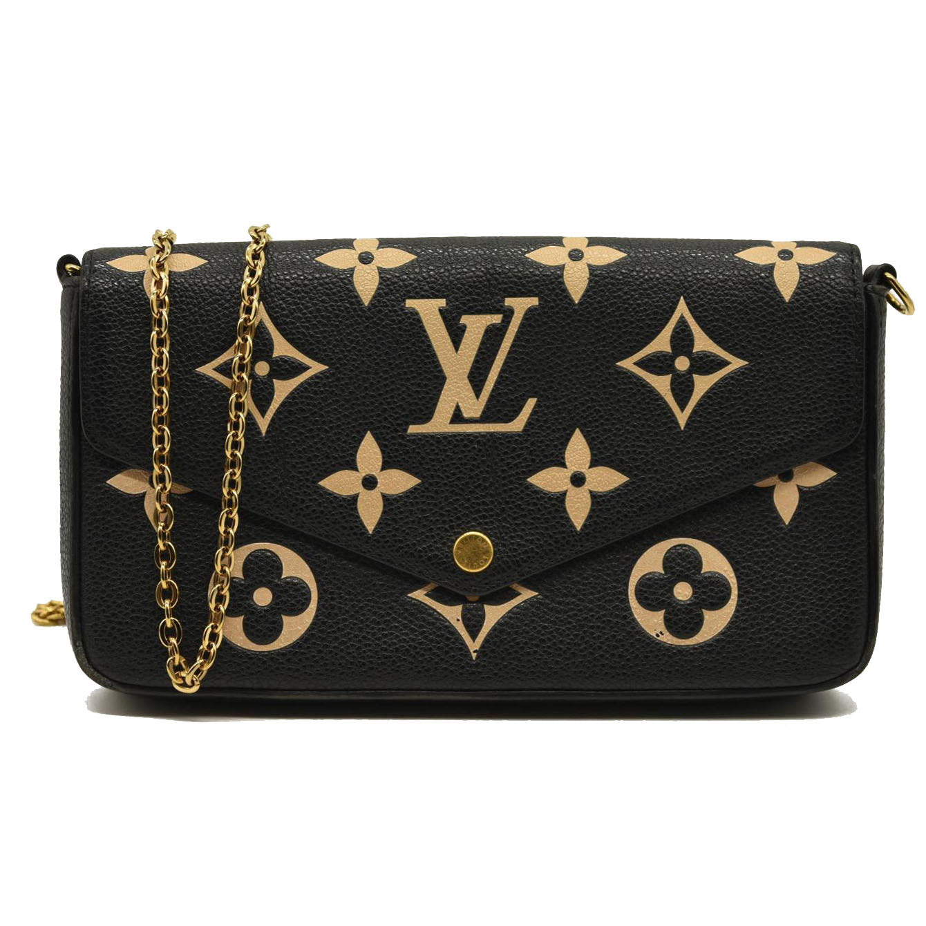 LOUIS VUITTON  Empreinte Monogram Giant Felicie Pochette Black Beige