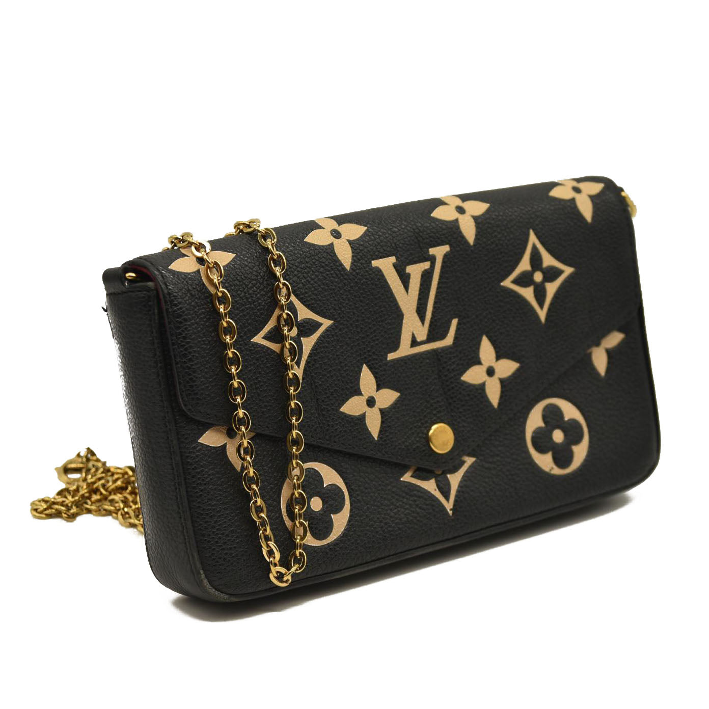 LOUIS VUITTON  Empreinte Monogram Giant Felicie Pochette Black Beige