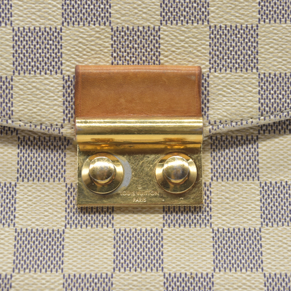 $2000 2017 Louis Vuitton Damier Azur Canvas Croisette Bag SD4127