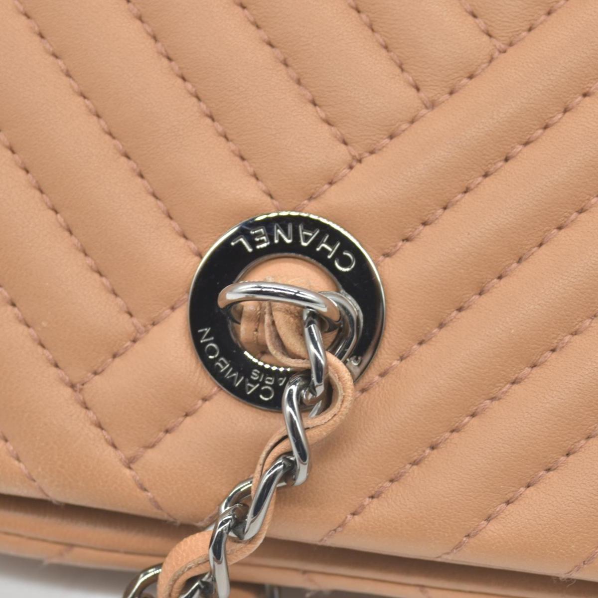 Chanel Lambskin Quilted CC Crossing Shopping Tote Red