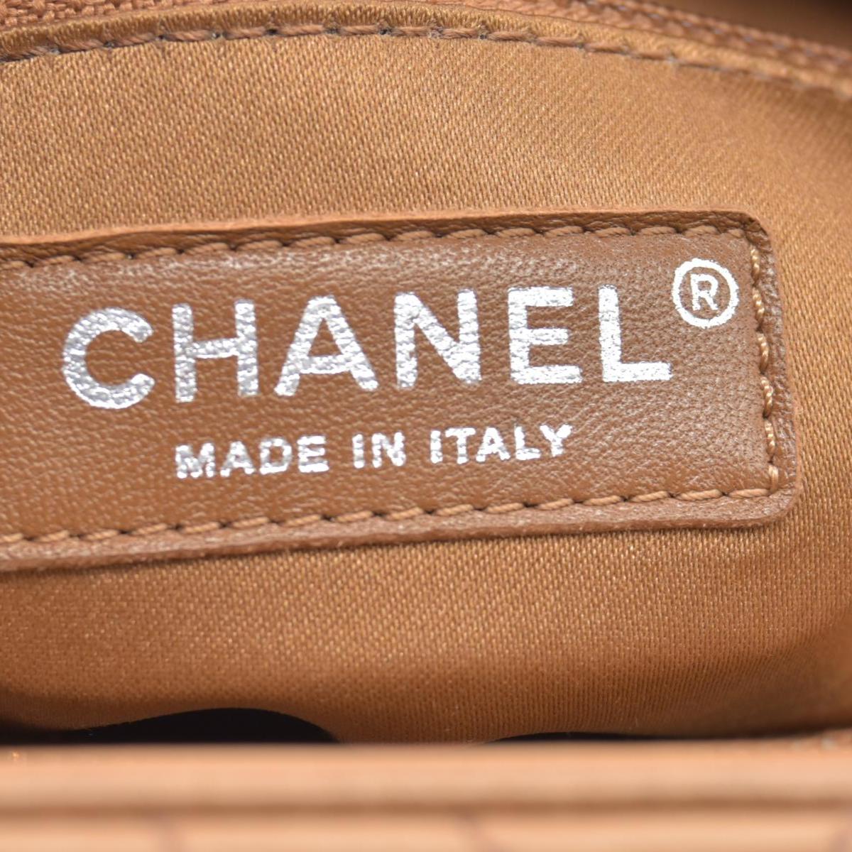 Chanel Lambskin Quilted CC Crossing Shopping Tote Red