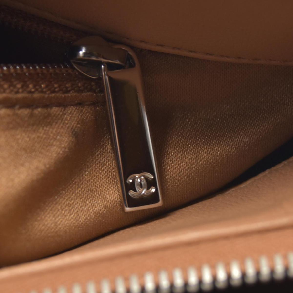 Chanel Lambskin Quilted CC Crossing Shopping Tote Red