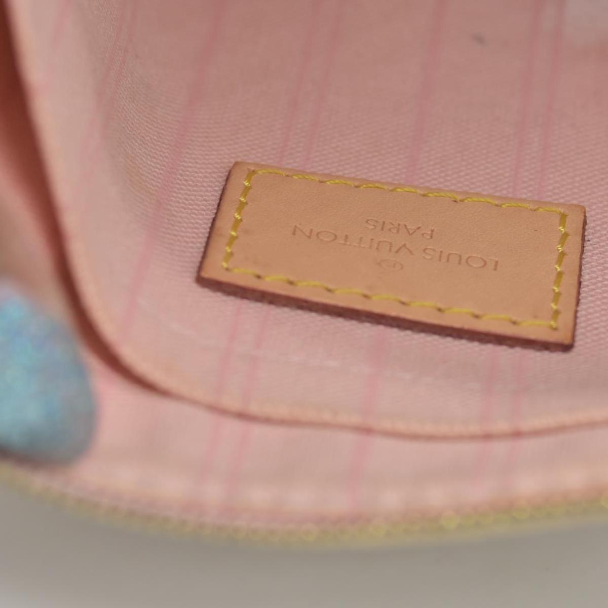 $600 2018 Louis Vuitton Damier Azur Neverfull MM GM Pochette Rose Ballerine SD2158