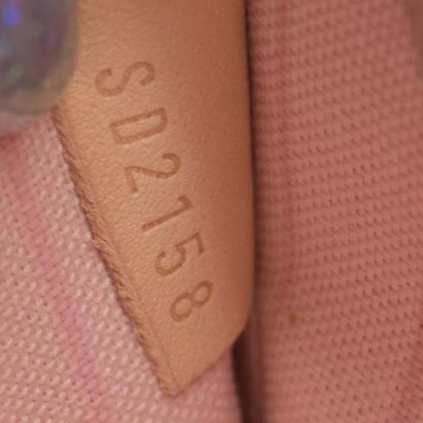 $600 2018 Louis Vuitton Damier Azur Neverfull MM GM Pochette Rose Ballerine SD2158