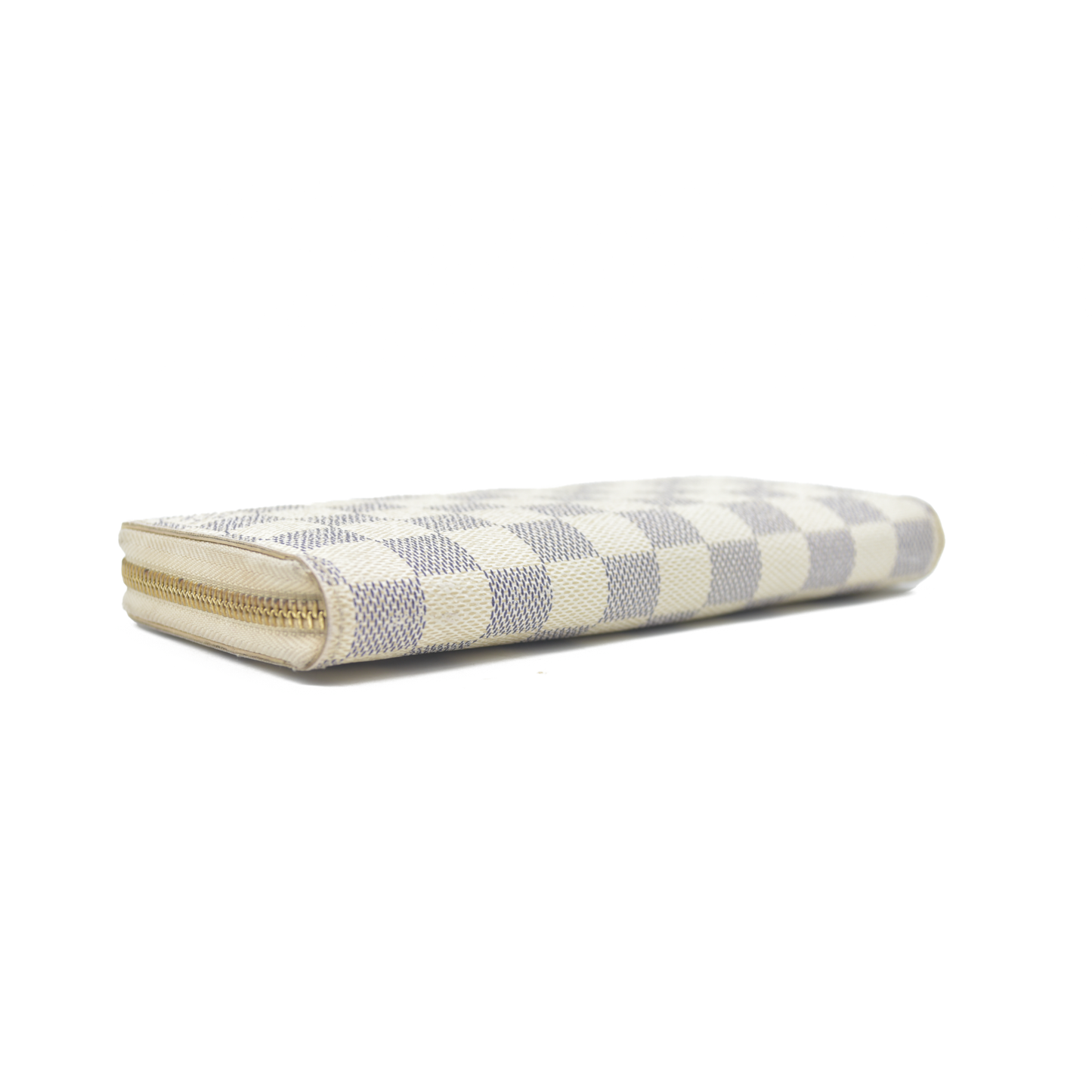 Louis Vuitton Damier Azur Zippy Zip Around Long Wallet Purse White CA4058