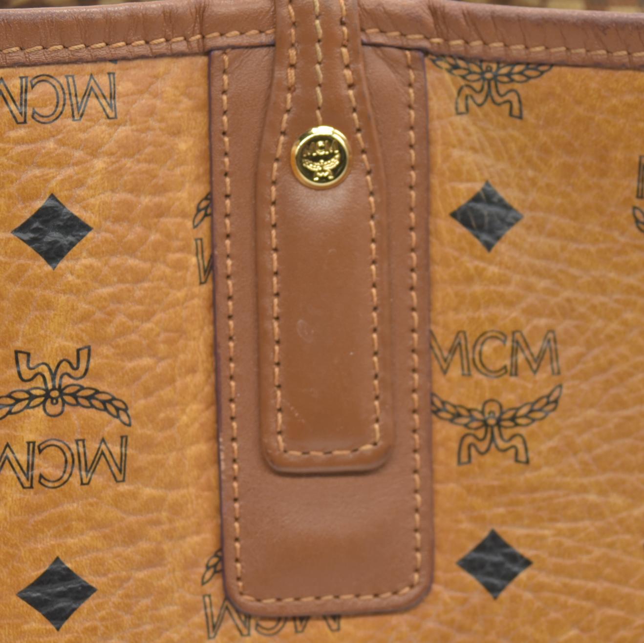$730 MCM Medium Liz Reversible Tote Cognac