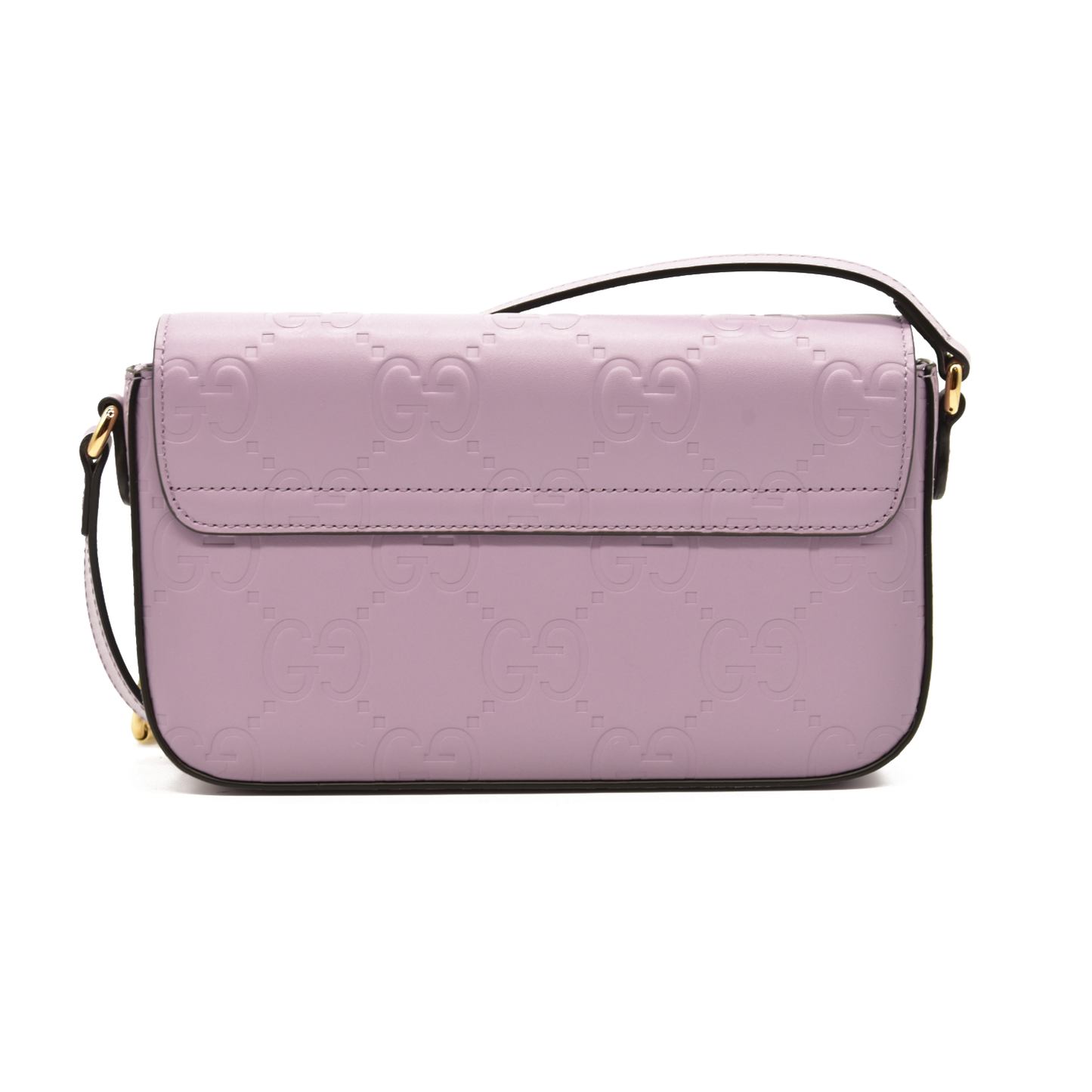 Gucci  Calfskin GG Super Mini Shoulder Bag Purple