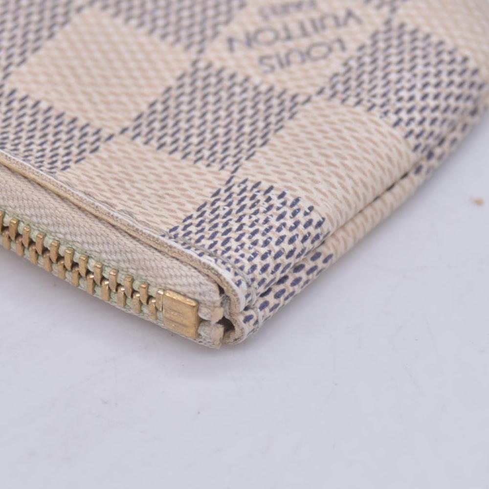 $455 2016 Louis Vuitton Damier Azur Key Pouch
