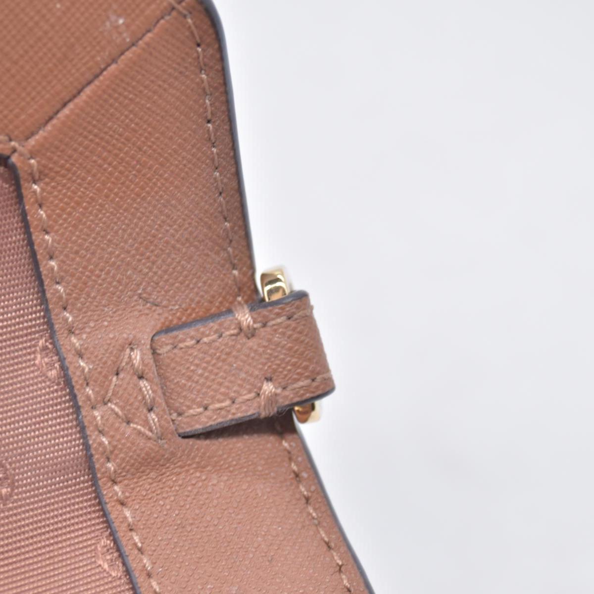 $298 TORY BURCH Envelope Saffiano Leather Crossbody Wallet on Chain Tan CONSIGNMENT 10021423